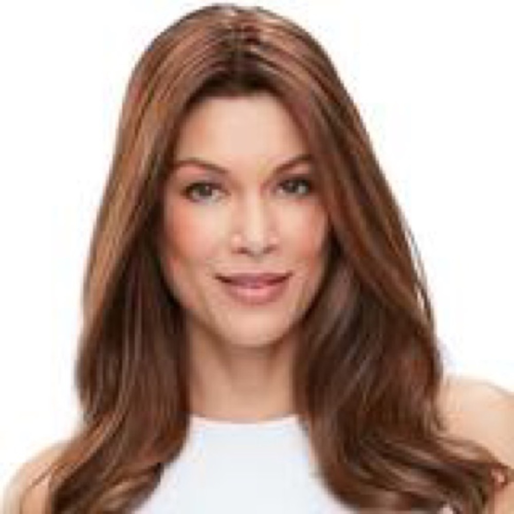 Jon Renau 18” Remey Human Hair Topper color 1B Dark Espresso Brown